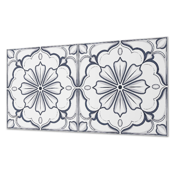 Square wall panel Floral pattern on the tile