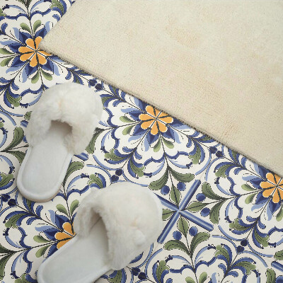 Square tv wall panel Floral ceramic pattern