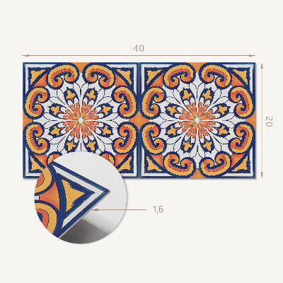 Square wall panel Floral pattern on the background