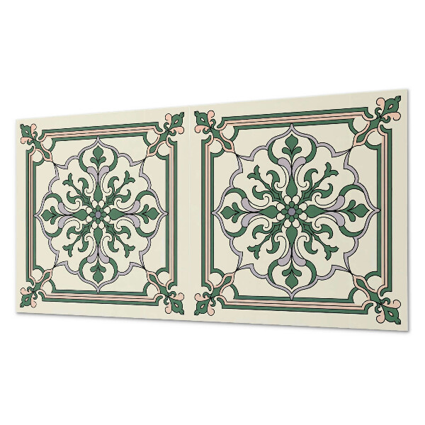 Square tv wall panel Floral pattern with ornaments