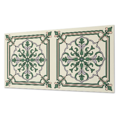 Square tv wall panel Floral pattern with ornaments