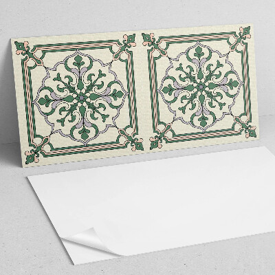Square tv wall panel Floral pattern with ornaments