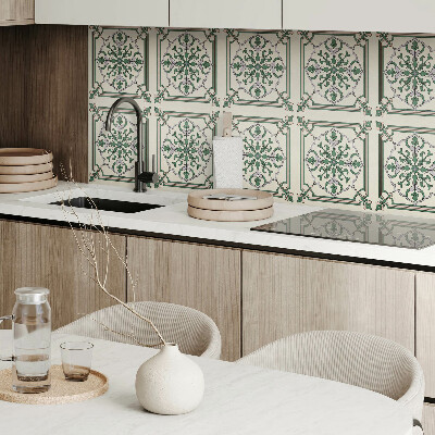 Square tv wall panel Floral pattern with ornaments