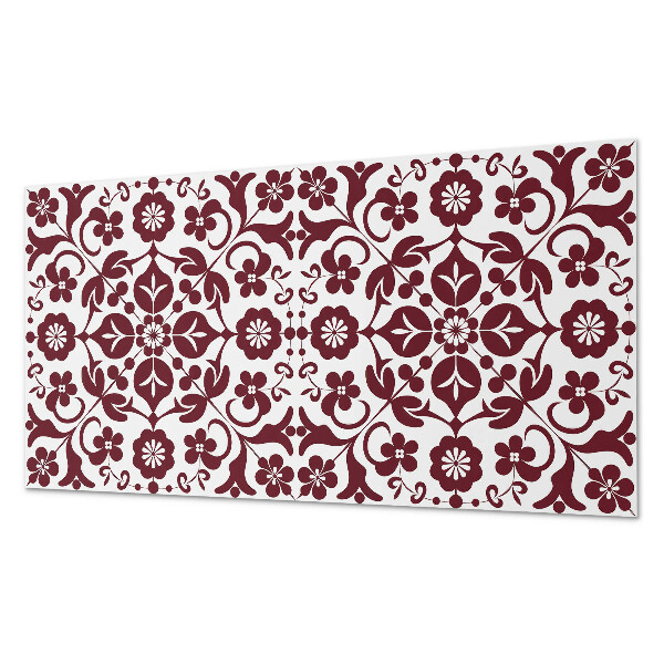 Square tv wall panel Floral pattern with ornaments
