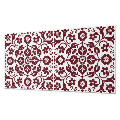 Square tv wall panel Floral pattern with ornaments