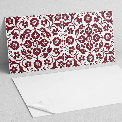 Square tv wall panel Floral pattern with ornaments