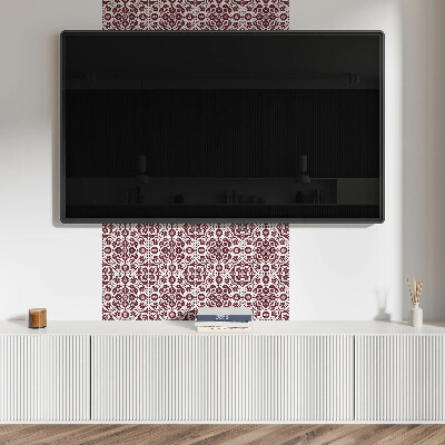 Square tv wall panel Floral pattern with ornaments