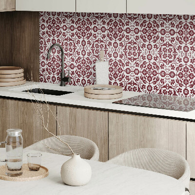 Square tv wall panel Floral pattern with ornaments