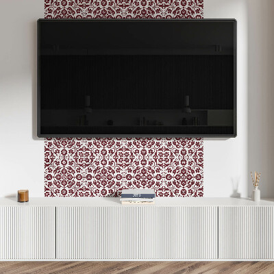 Square tv wall panel Floral pattern with ornaments