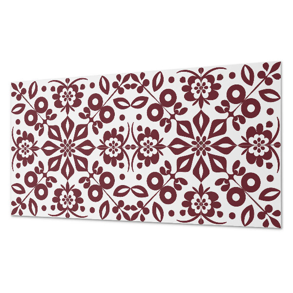 Square wall panel Floral pattern with leaves