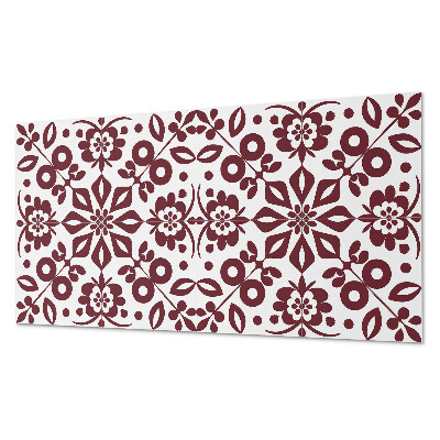 Square wall panel Floral pattern with leaves
