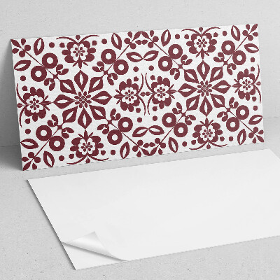 Square wall panel Floral pattern with leaves