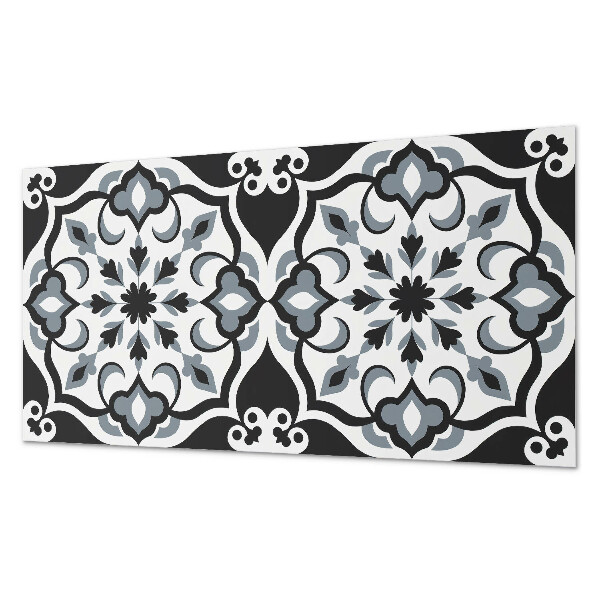 Square tv wall panel Floral pattern with ornaments