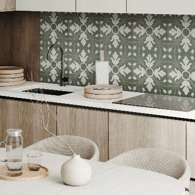 Square wall panel Plant pattern on tiles