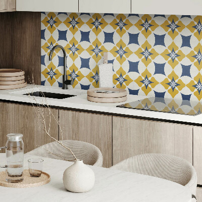Square tv wall panel Floral pattern with symmetry