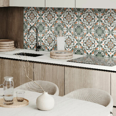 Square tv wall panel Floral pattern with leaves
