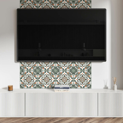 Square tv wall panel Floral pattern with leaves