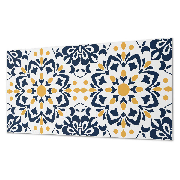 Square tv wall panel Floral mandala pattern