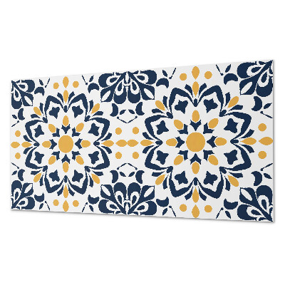 Square tv wall panel Floral mandala pattern
