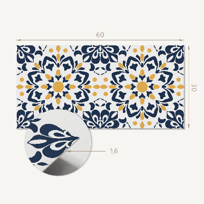Square tv wall panel Floral mandala pattern