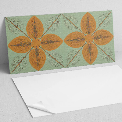 Square wall panel Leaves in a symmetrical pattern