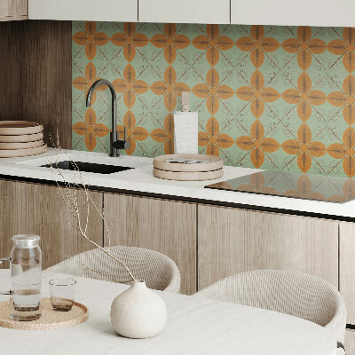 Square wall panel Leaves in a symmetrical pattern