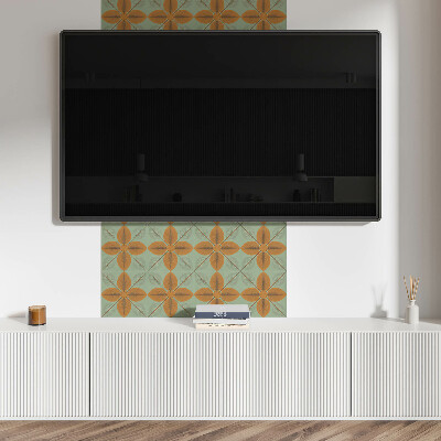 Square wall panel Leaves in a symmetrical pattern