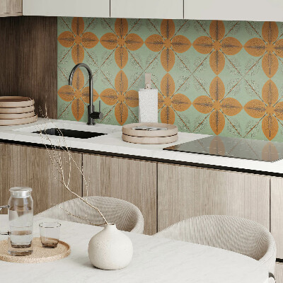 Square wall panel Leaves in a symmetrical pattern