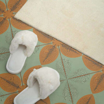 Square wall panel Leaves in a symmetrical pattern