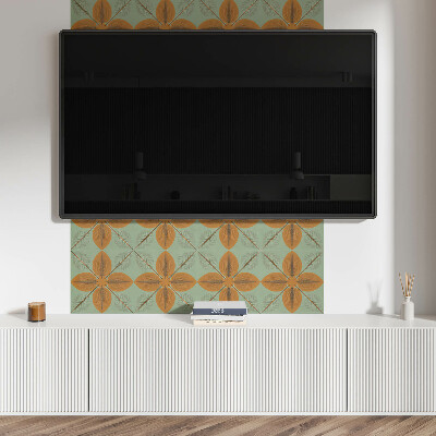 Square wall panel Leaves in a symmetrical pattern