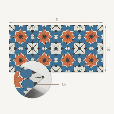 Square tv wall panel Floral pattern on the background