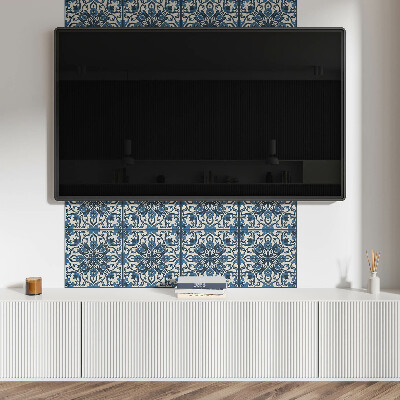 Square wall panel Floral pattern with leaves