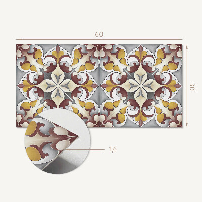 Pvc wall panel Floral mosaic pattern