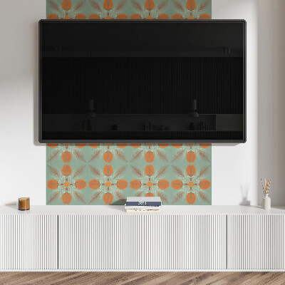 Square tv wall panel Floral pattern with leaves
