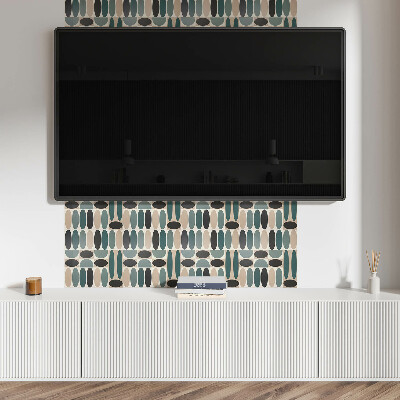 Square wall panel Pattern of oval shapes