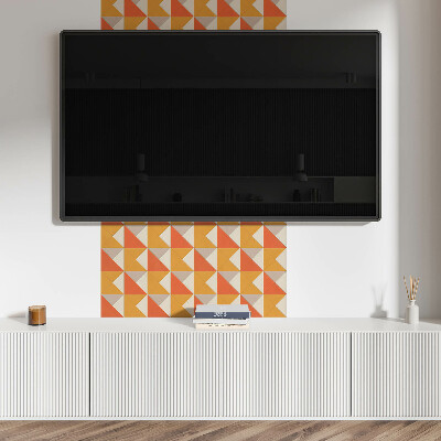 Square tv wall panel Geometric triangles in the arrangement