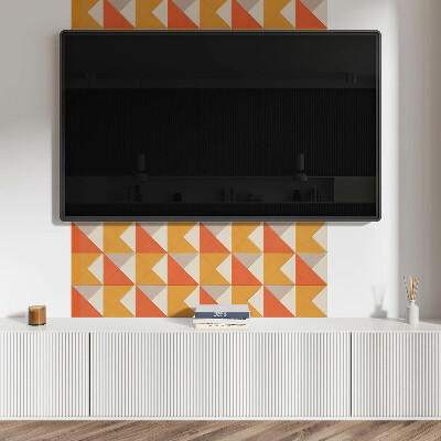 Square tv wall panel Geometric triangles in the arrangement