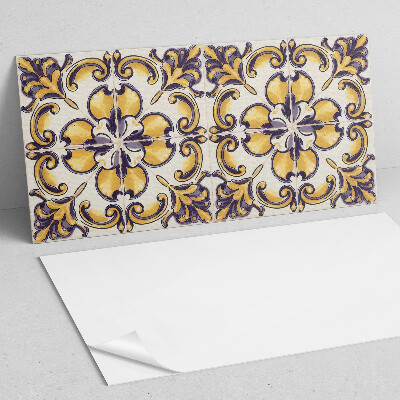 Square tv wall panel Pattern with floral motifs