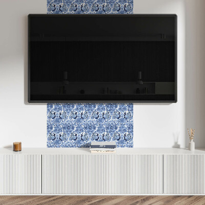 Square wall panel Pattern with birds and flowers