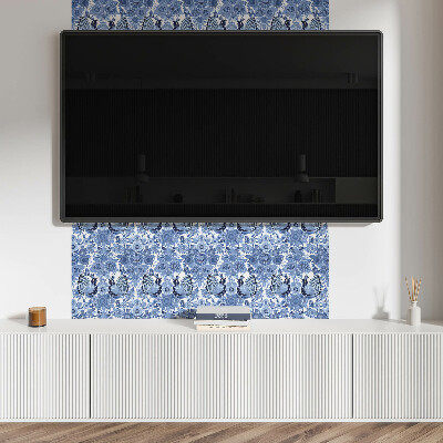 Square wall panel Pattern with birds and flowers