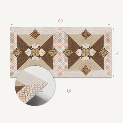 Square tv wall panel Mosaic pattern with ornaments