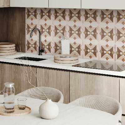 Square tv wall panel Mosaic pattern with ornaments