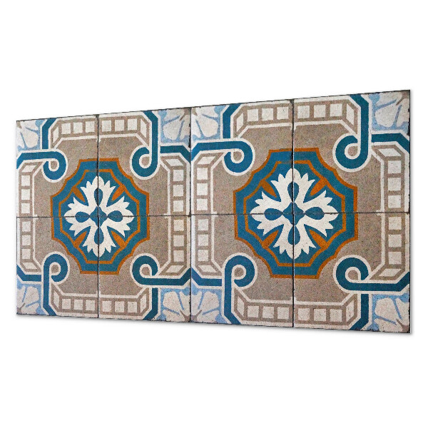 Square wall panel Mosaic pattern with ornaments