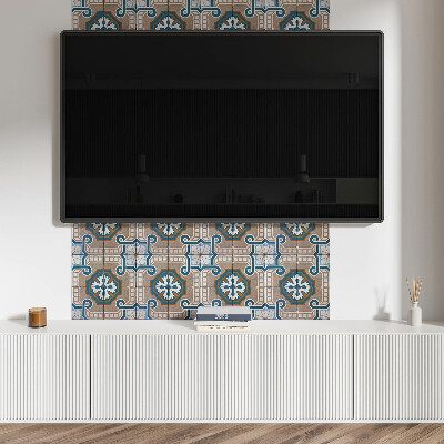 Square wall panel Mosaic pattern with ornaments