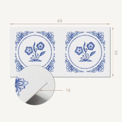 Pvc wall panel Floral pattern in a circle