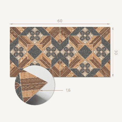 Pvc wall panel Pattern with floral motifs
