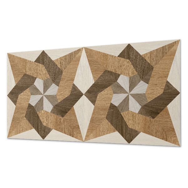 Square tv wall panel Polygonal wood mosaic