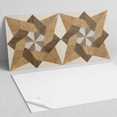 Square tv wall panel Polygonal wood mosaic