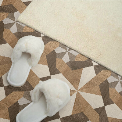 Square tv wall panel Polygonal wood mosaic
