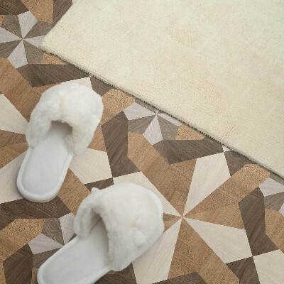 Square tv wall panel Polygonal wood mosaic